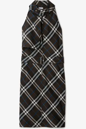 Burberry Check Wool Silk Dress