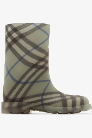 Burberry Childrens Check Rubber Marsh High Boots