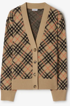 Burberry Check Cashmere Cardigan