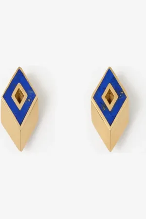Burberry Lapis Hollow Stud Earrings