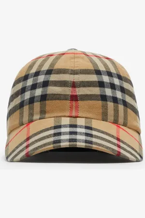 Burberry Check Cotton Baseball Cap