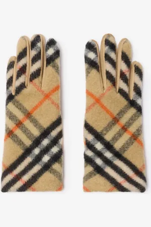 Burberry Check Wool Gloves