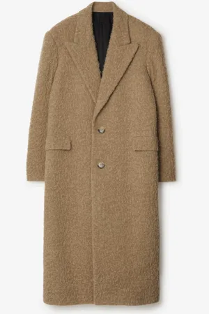 Burberry Linen Wool Blend Tailored Coat