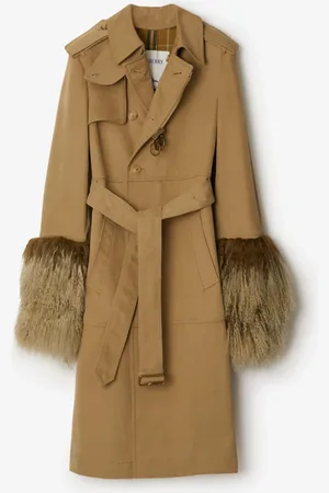 Burberry Long Cotton Nylon Trench Coat