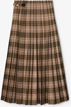 Burberry Check Wool Blend Maxi Kilt