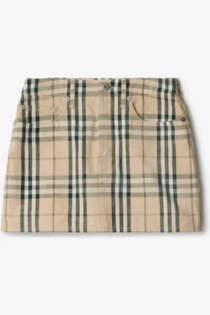 Burberry Check Denim Mini Skirt