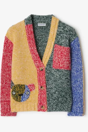 Burberry Childrens Colour Block Cashmere Cardigan