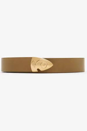 Burberry Thin Leather B Shield End Belt