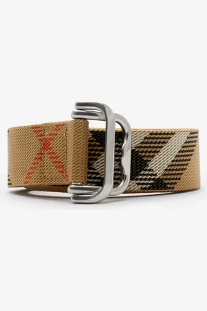 Burberry Check Webbing Belt