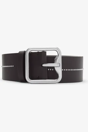 Burberry Studded Leather B Buckle Belt