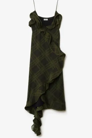 Burberry Check Silk Wrap Dress