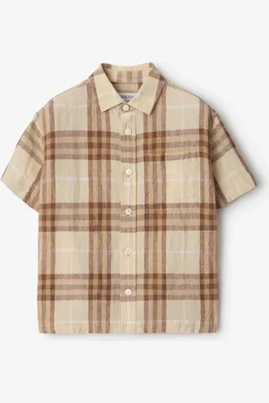 Burberry Childrens Check Linen Shirt