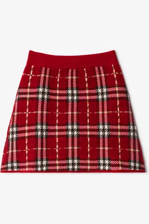 Burberry Childrens Check Wool Skirt