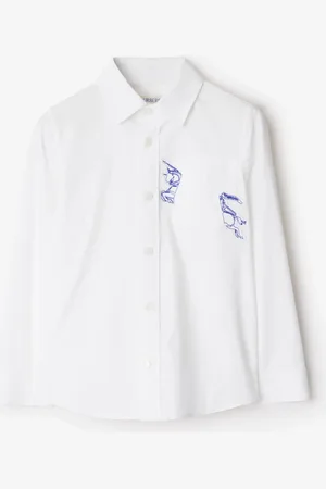 Burberry Childrens EKD Stretch Cotton Shirt