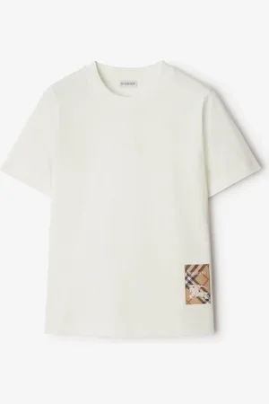 Burberry Check Label Cotton T-shirt