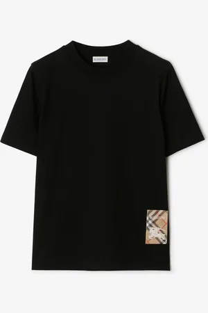 Burberry Check Label Cotton T-shirt