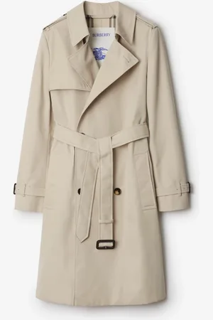 Burberry Midlength Cotton Blend Trench Coat