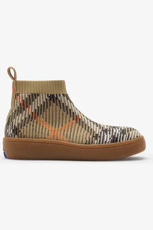 Burberry Childrens Check Sock Sneakers
