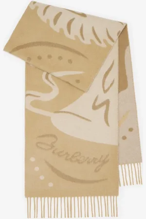 Burberry Mirrored Horse Cashmere Scarf
