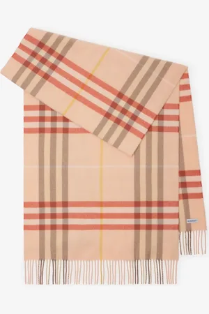 Burberry Wide Check Cashmere Scarf