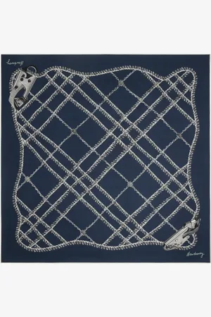 Burberry Chain Check Silk Scarf