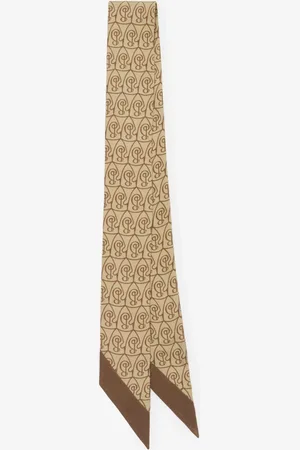 Burberry Skinny B Shield Silk Scarf