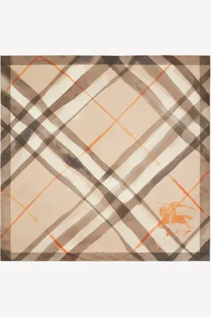 Burberry Watercolour Check Silk Scarf