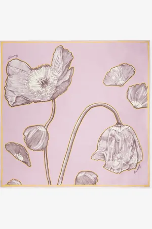Burberry Poppy Silk Scarf