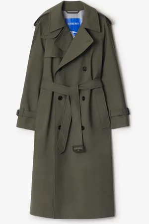 Burberry Long Stretch Wool Trench Coat