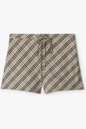Burberry Check Cotton Pyjama Shorts