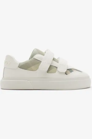 Burberry Childrens Check and Leather Sneakers