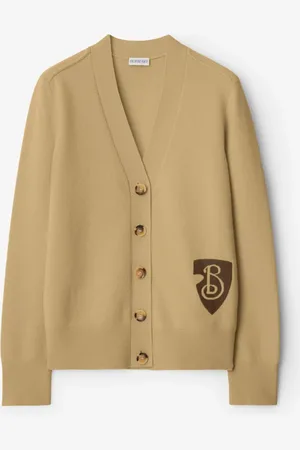 Burberry B Shield Wool Blend Cardigan