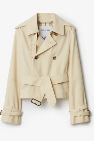Burberry Cropped Cotton Blend Trench Jacket