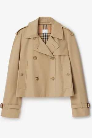 Burberry Cropped Gabardine Trench Jacket
