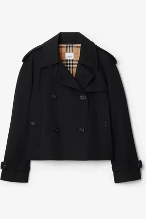 Burberry Cropped Gabardine Trench Jacket