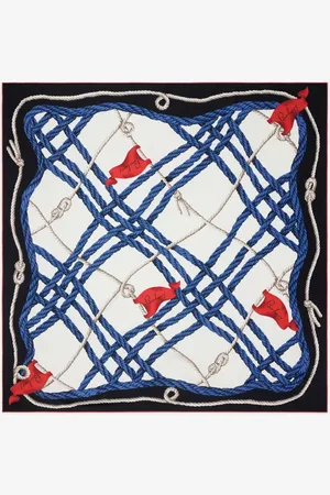 Burberry Knot Check Silk Scarf
