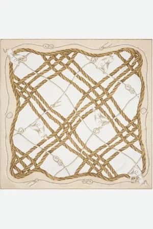 Burberry Knot Check Silk Scarf
