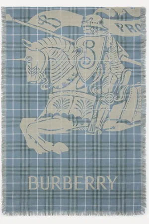 Burberry Wide EKD Check Wool Scarf