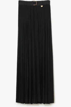 Burberry Pleated Crepe Jersey Maxi Skirt