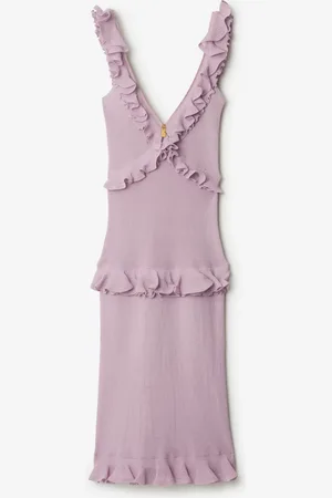 Burberry Ruffled Silk Blend Dress