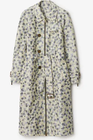 Burberry Long Daisy Lightweight Zip Car Coat
