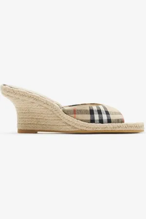 Burberry Check Mews Espadrille Mules​
