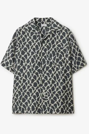 Burberry Relaxed Fit Knot Silk Poplin Shirt
