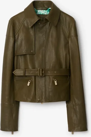 Burberry Belted Leather Jacket