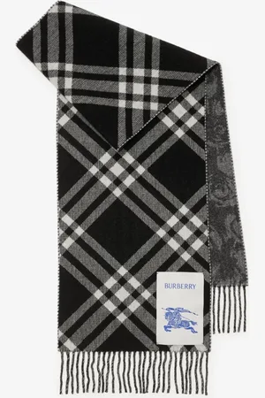 Burberry Reversible Check Rose Cashmere Scarf