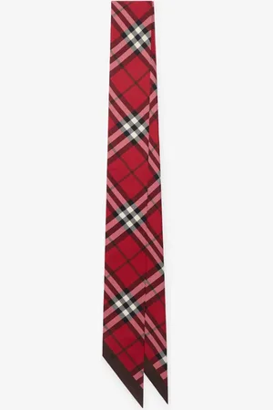 Burberry Skinny Contrast Check Silk Scarf