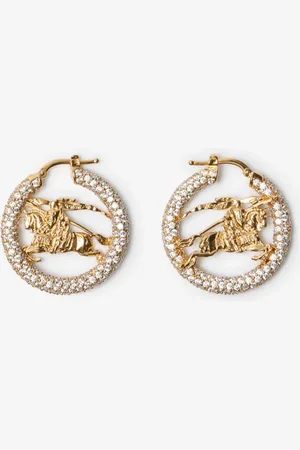 Burberry EKD Pavé Hoop Earrings