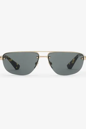 Burberry Metal Shield Rectangular Sunglasses​