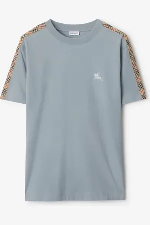 Burberry Check Trim Cotton T-shirt