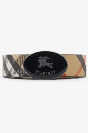 Burberry Reversible Check Oval Knight Stamp Belt​
